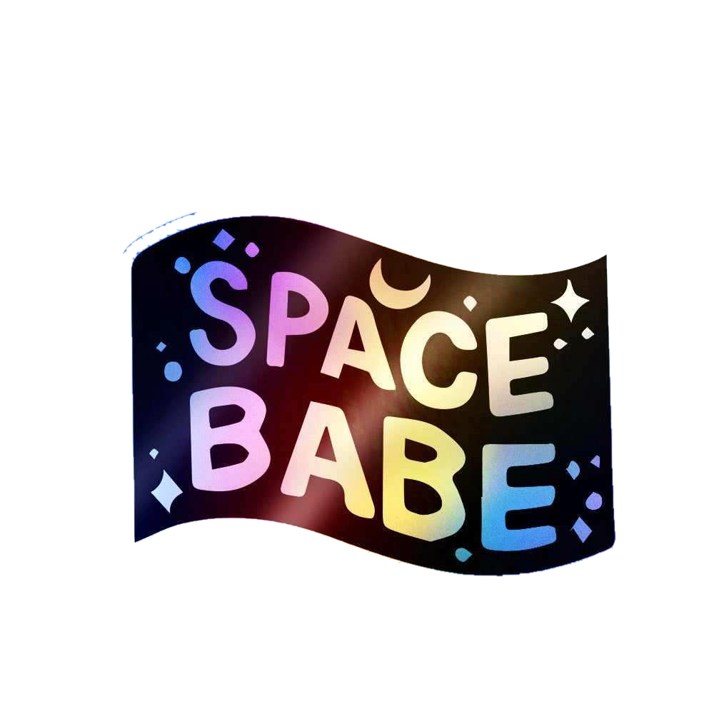 Space Babe Holographic Stickers